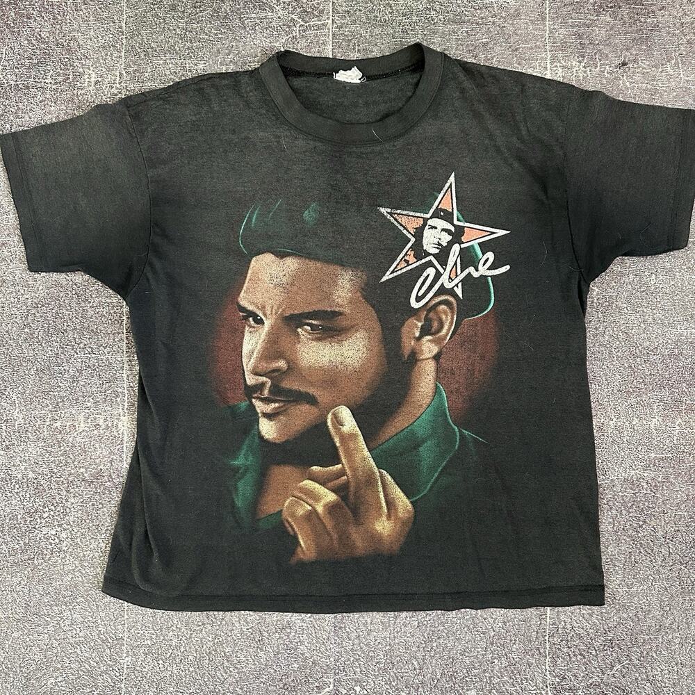 Men's Vintage 90's Che Guevara Black Mega Print Revolution T Shirt Tee Sz M Y2K